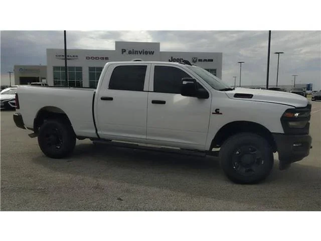 New 2025 Bright White Clear-Coat  Paint Ram TRADESMAN CREW CAB 4X4 6