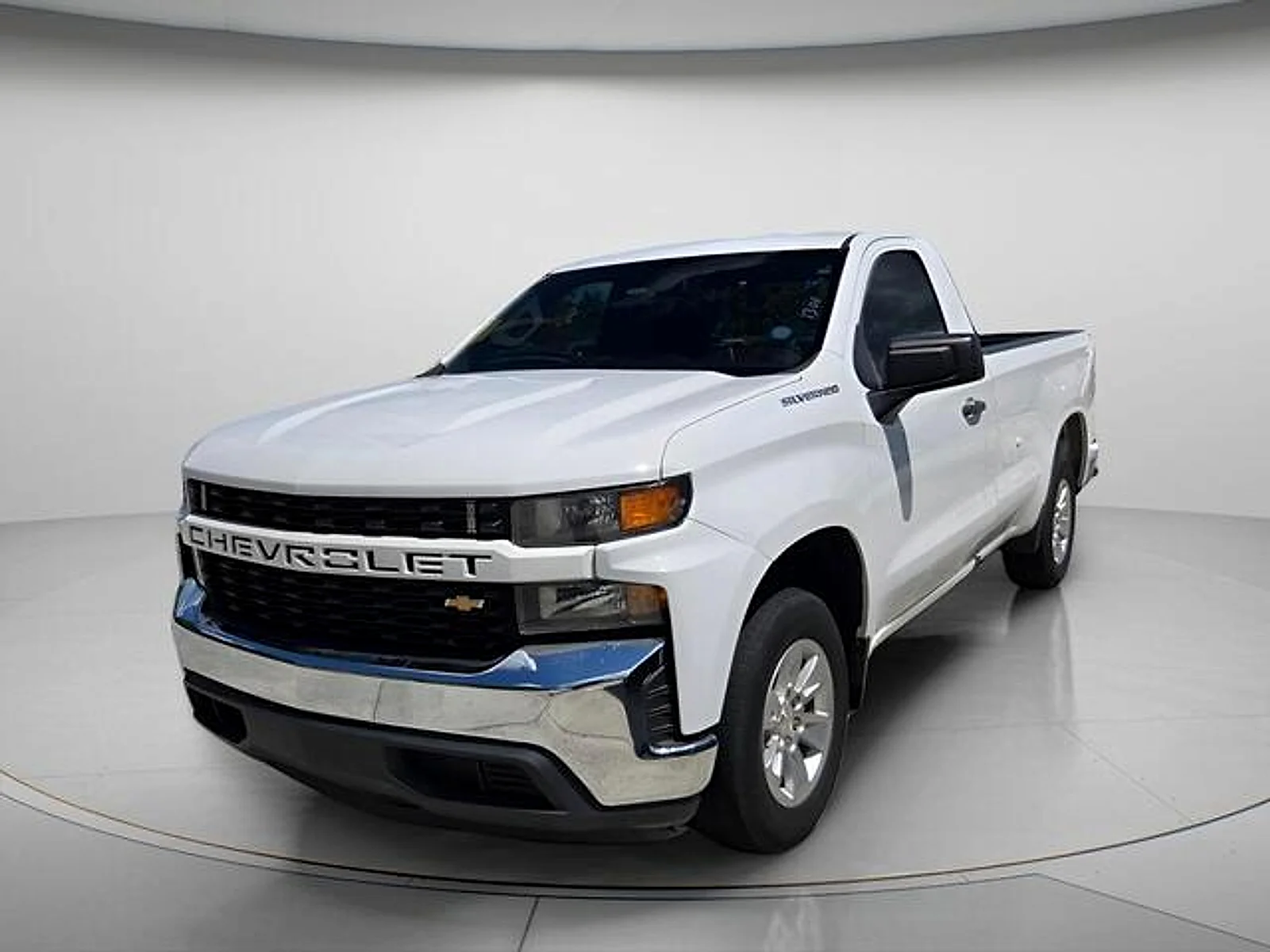 Used 2021 Summit White Chevrolet 2WD Regular Cab Long Bed WT image 4