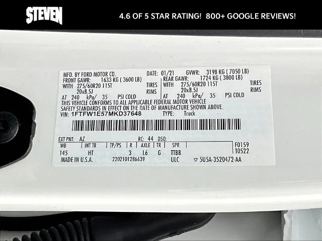 Used 2021 White Ford Lariat image 23