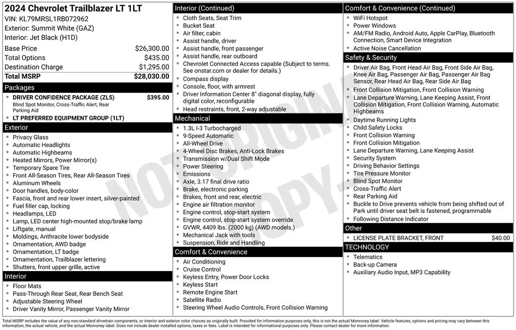 Used 2024 White Chevrolet LT image 5