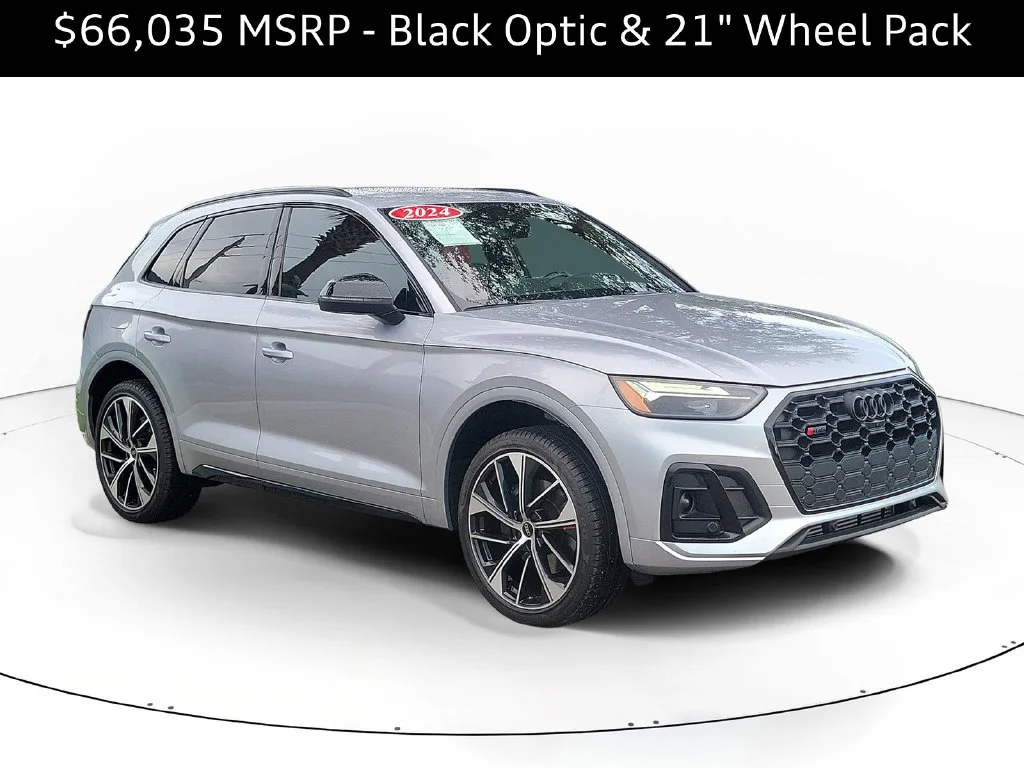 Certified Used 2024 Silver Audi Premium Plus image 1