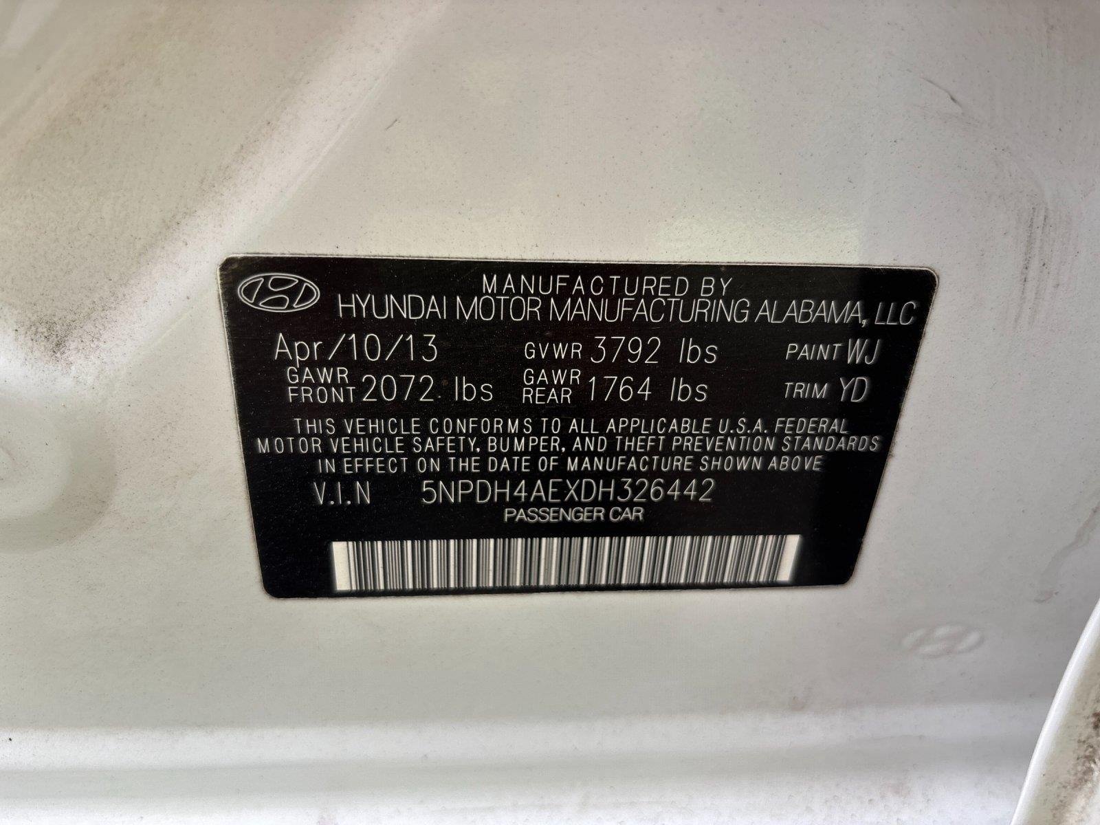 Used 2013 Shimmering White Hyundai GLS PZEV image 11