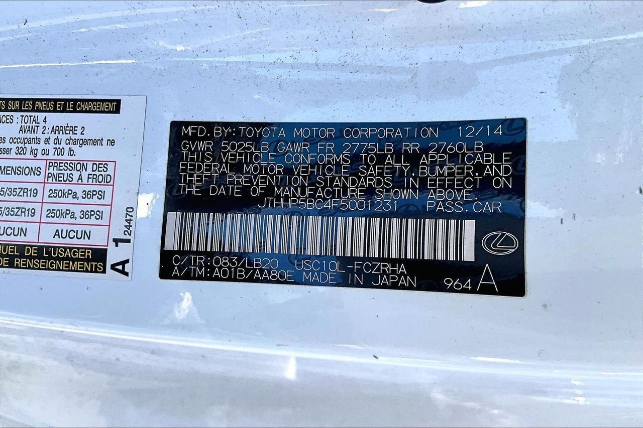 Used 2015 Ultra White Lexus COUPE image 3