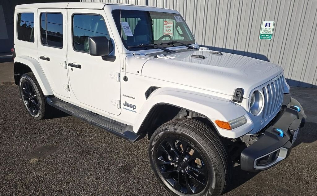 Used 2023 White Jeep Sahara 4xe image 3