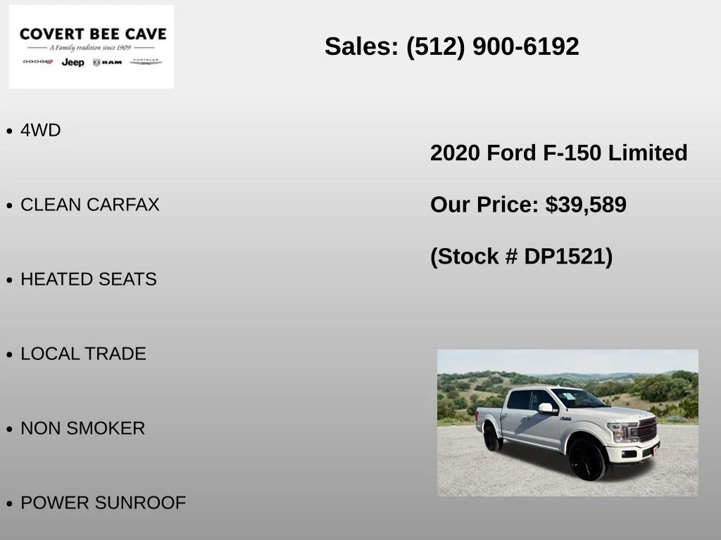 Used 2020 White Ford Limited image 6