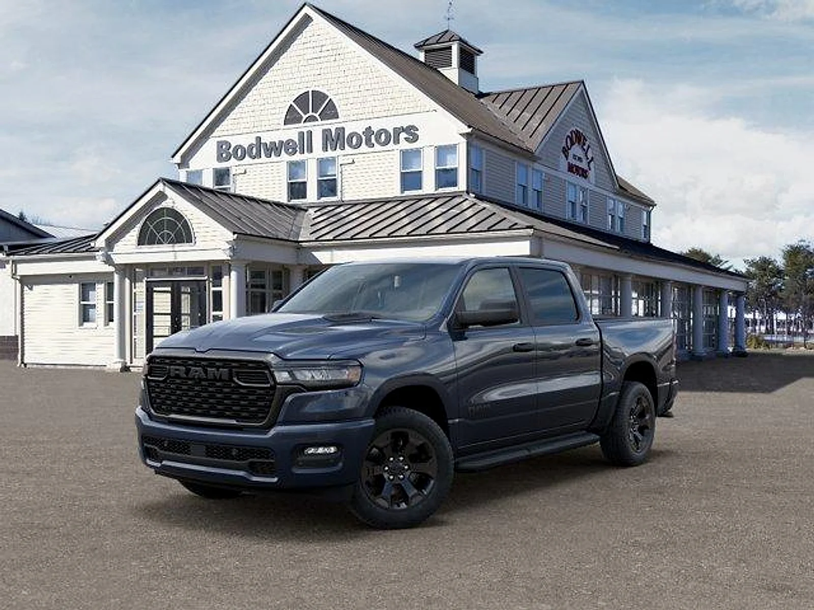 New 2026 Forged Blue Metallic Exterior Paint RAM Express Crew Cab 4x4 5