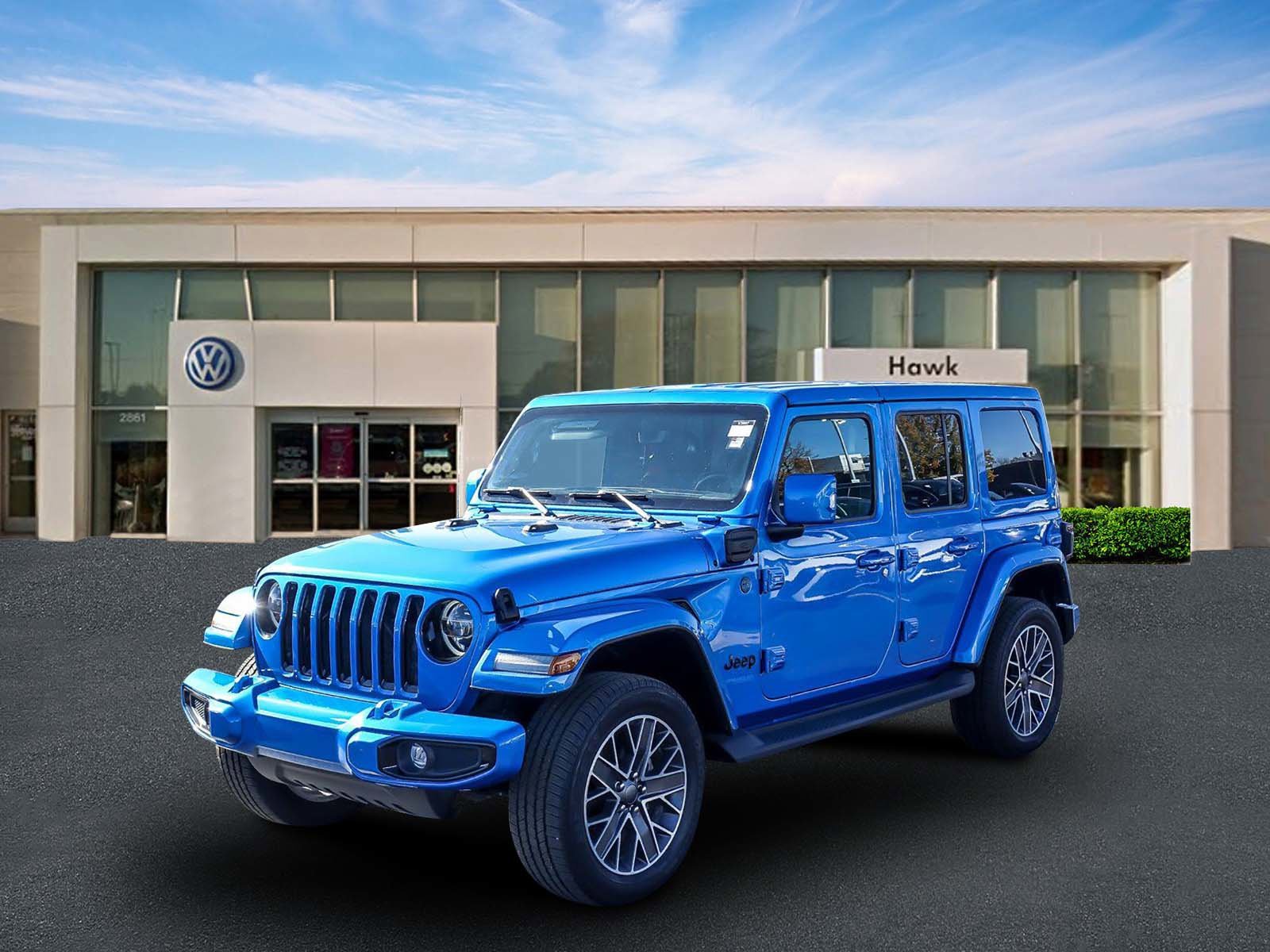 Used 2022 Hydro Blue Pearlcoat Jeep Unlimited Sahara High Altitude image 3