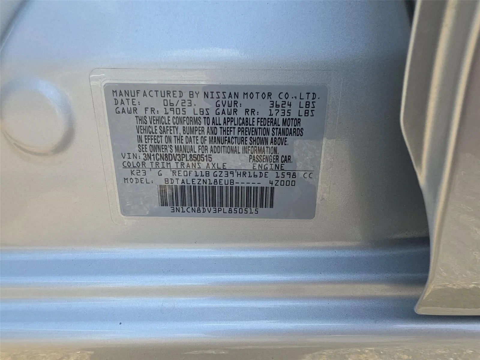 Used 2023 Brilliant Silver Metallic Nissan S image 38