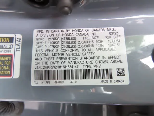 Certified Used 2022 Sonic Gray Pearl Honda EX-L image 27