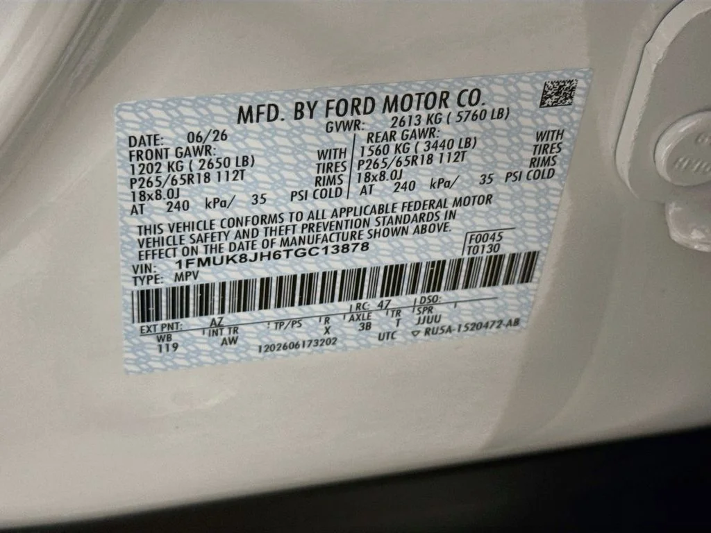 New 2026 Star White Metallic Tri-Coat Ford Tremor® image 33