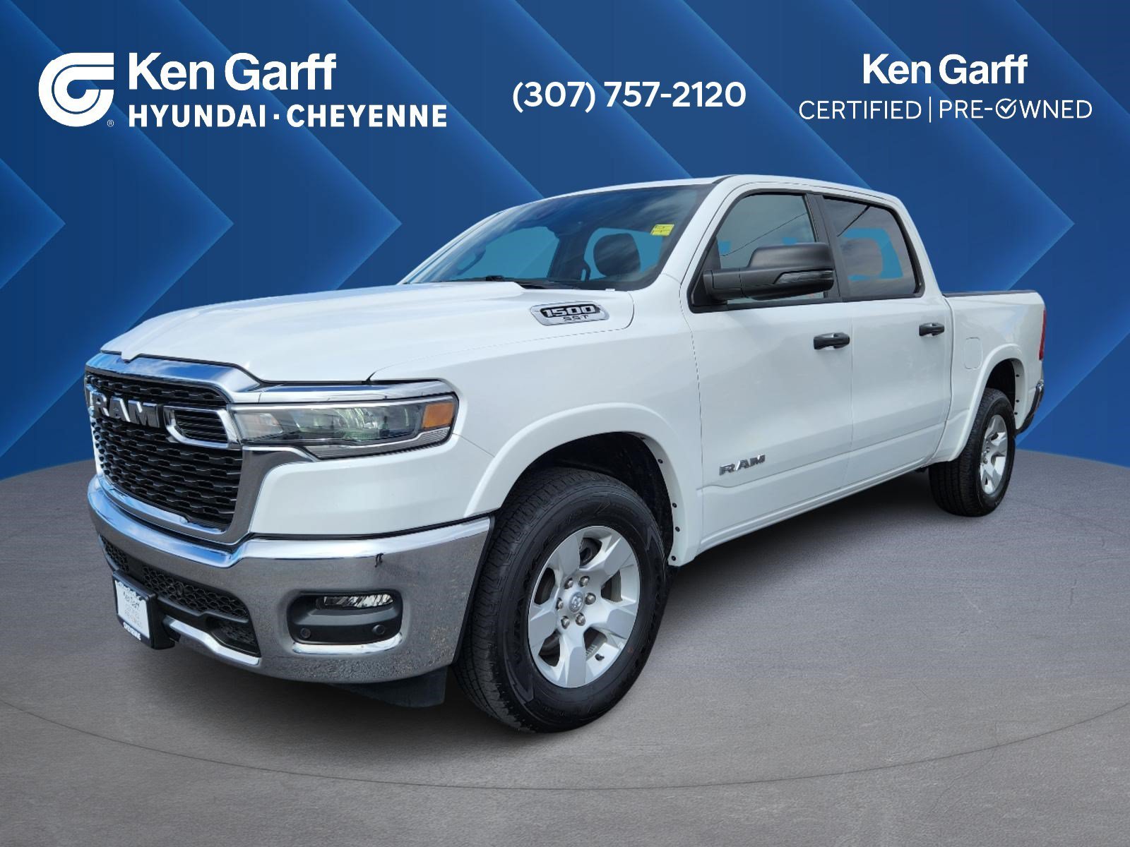 Used 2025 Bright White Clearcoat Ram Big Horn image 1