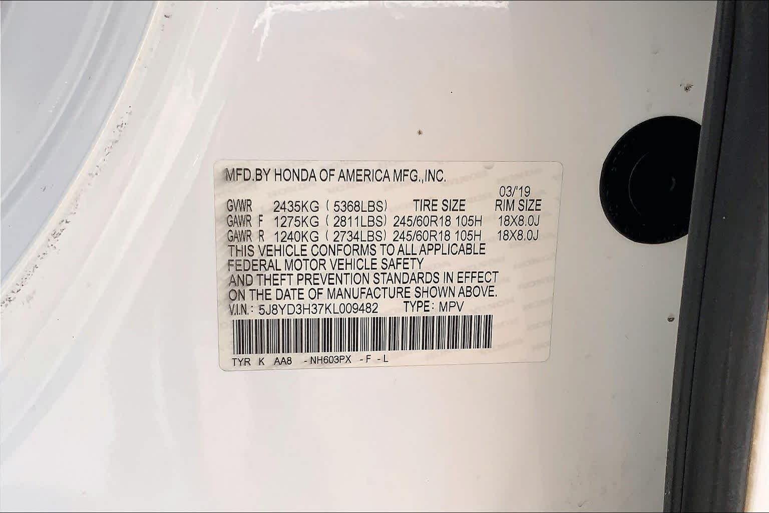 Used 2019 White Diamond Pearl Acura  image 32