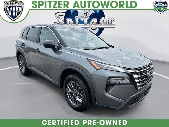 Gray 2024 Nissan Rogue S AWD SUV / Crossover All-Wheel Drive Continuously Variable Transmission