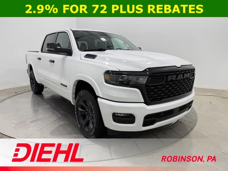 New 2026 Bright White Clear-Coat Exterior Paint RAM Big Horn/Lone Star image 1