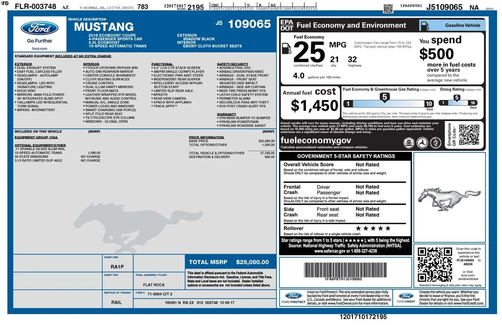 Used 2018 Black Ford EcoBoost image 4