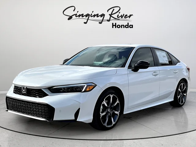 New 2026 Platinum White Pearl Honda 2WD Sport Touring Hybrid image 3