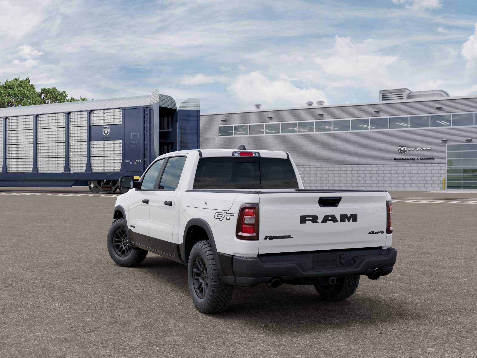 New 2027 Bright White Clear-Coat Exterior Paint RAM Rebel GT image 3