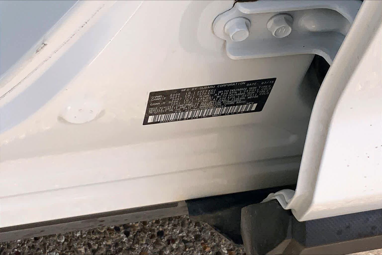 Used 2020 Crystal White Pearl Subaru Touring image 37