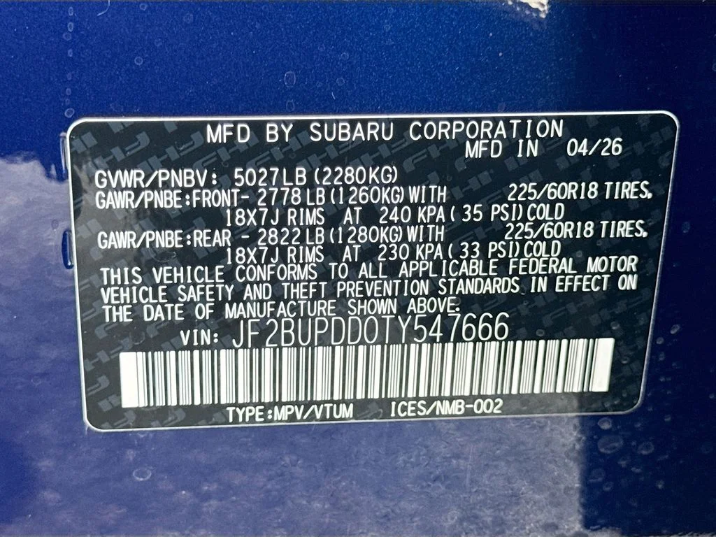 New 2026 Blue Subaru Limited image 42