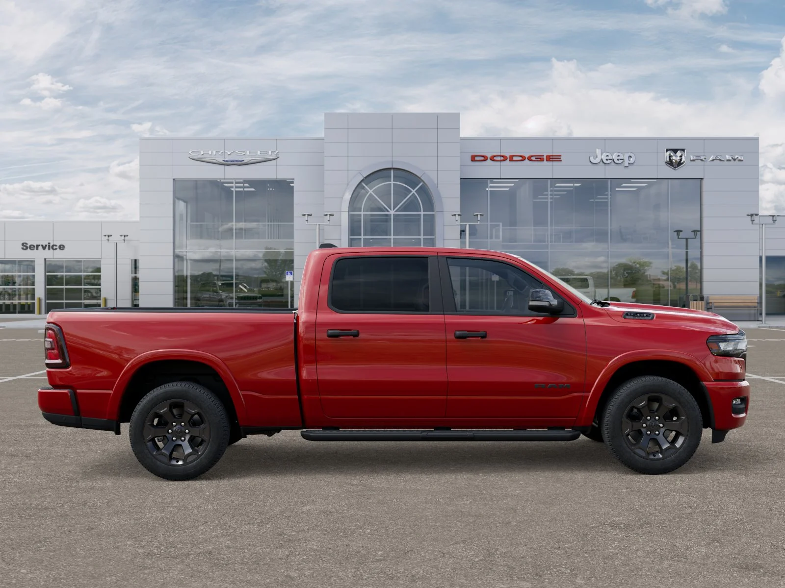 New 2025 Flame Red Clear-Coat Exterior Paint RAM Big Horn/Lone Star image 48
