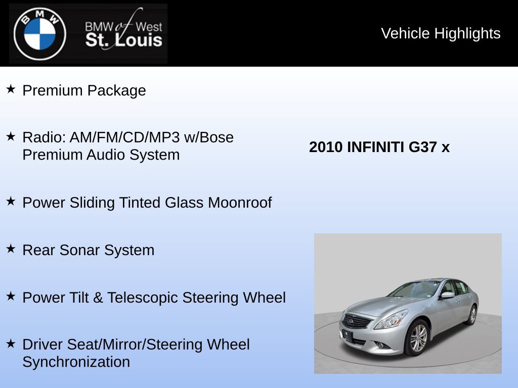 Used 2010 Silver INFINITI X image 8