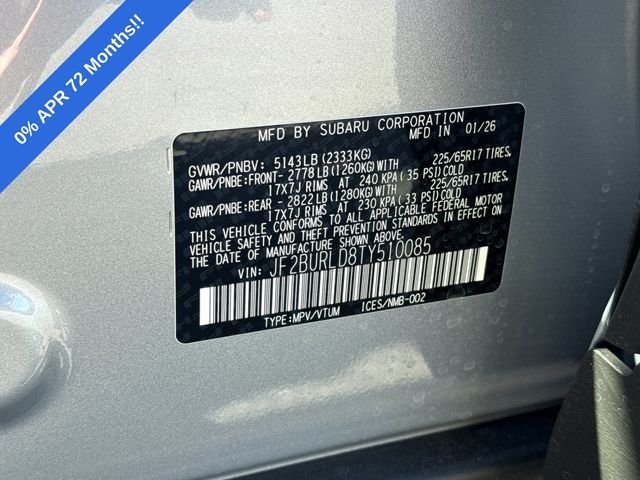 New 2026 ICE SILVER METALLIC Subaru Wilderness image 42