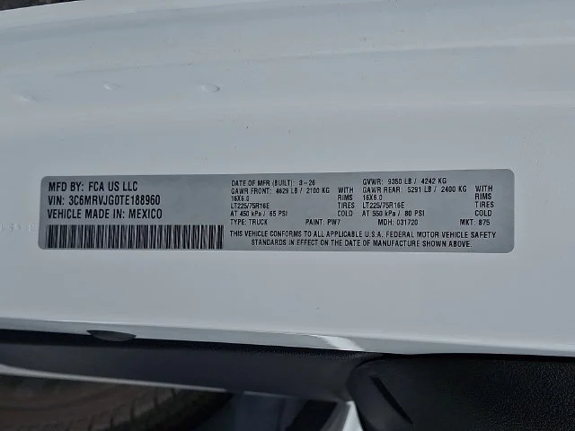 New 2026 White Ram High Roof image 16