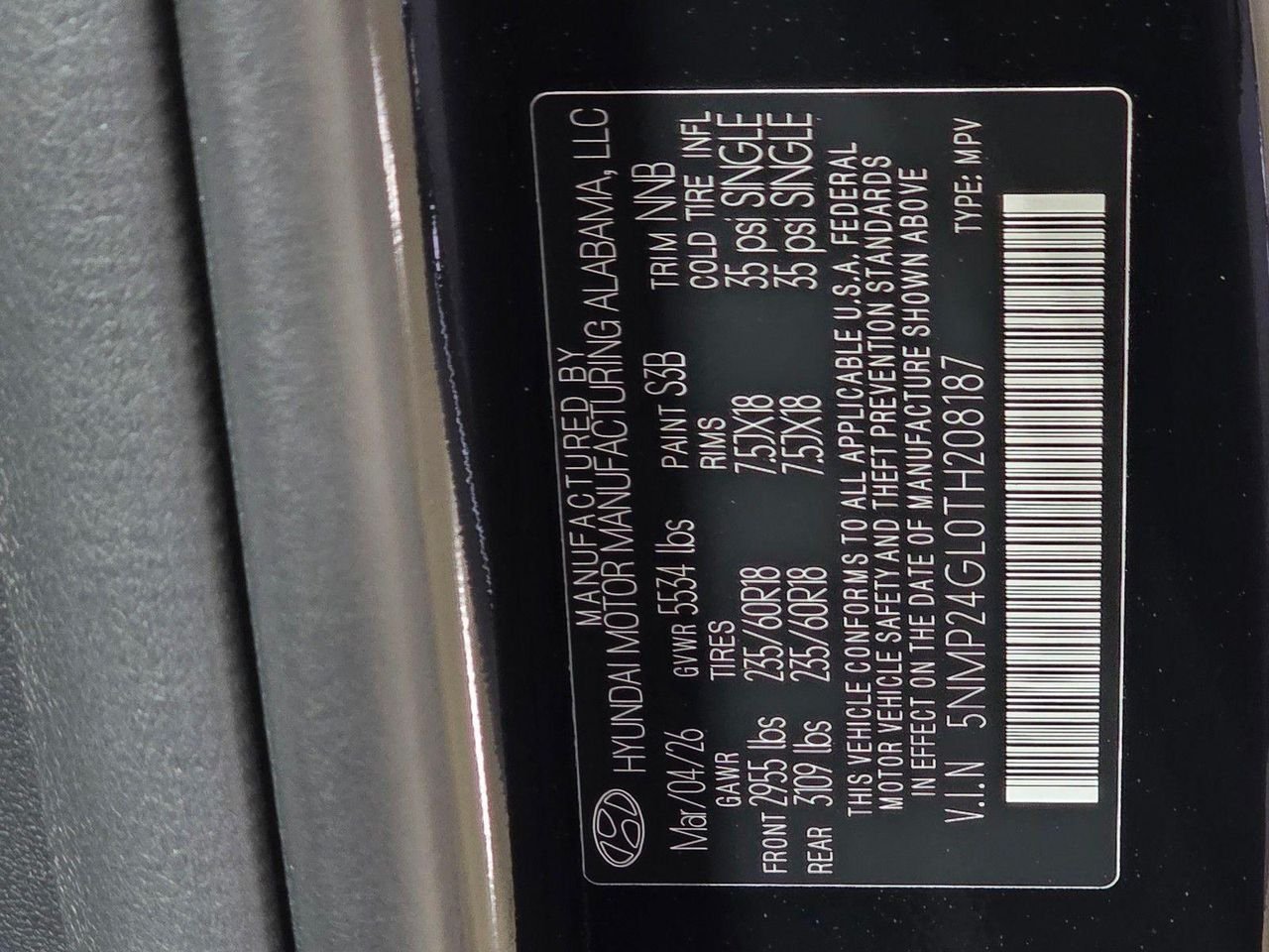 New 2026 Phantom Black Hyundai SEL FWD image 35