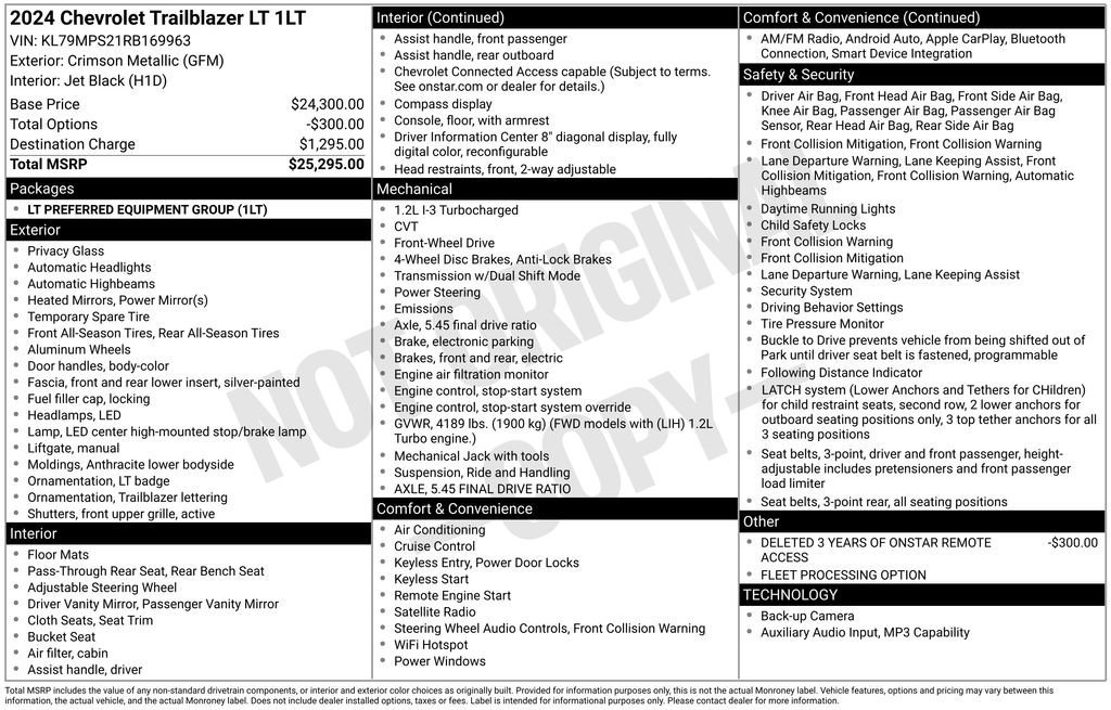 Used 2024 Crimson Metallic Chevrolet LT image 2