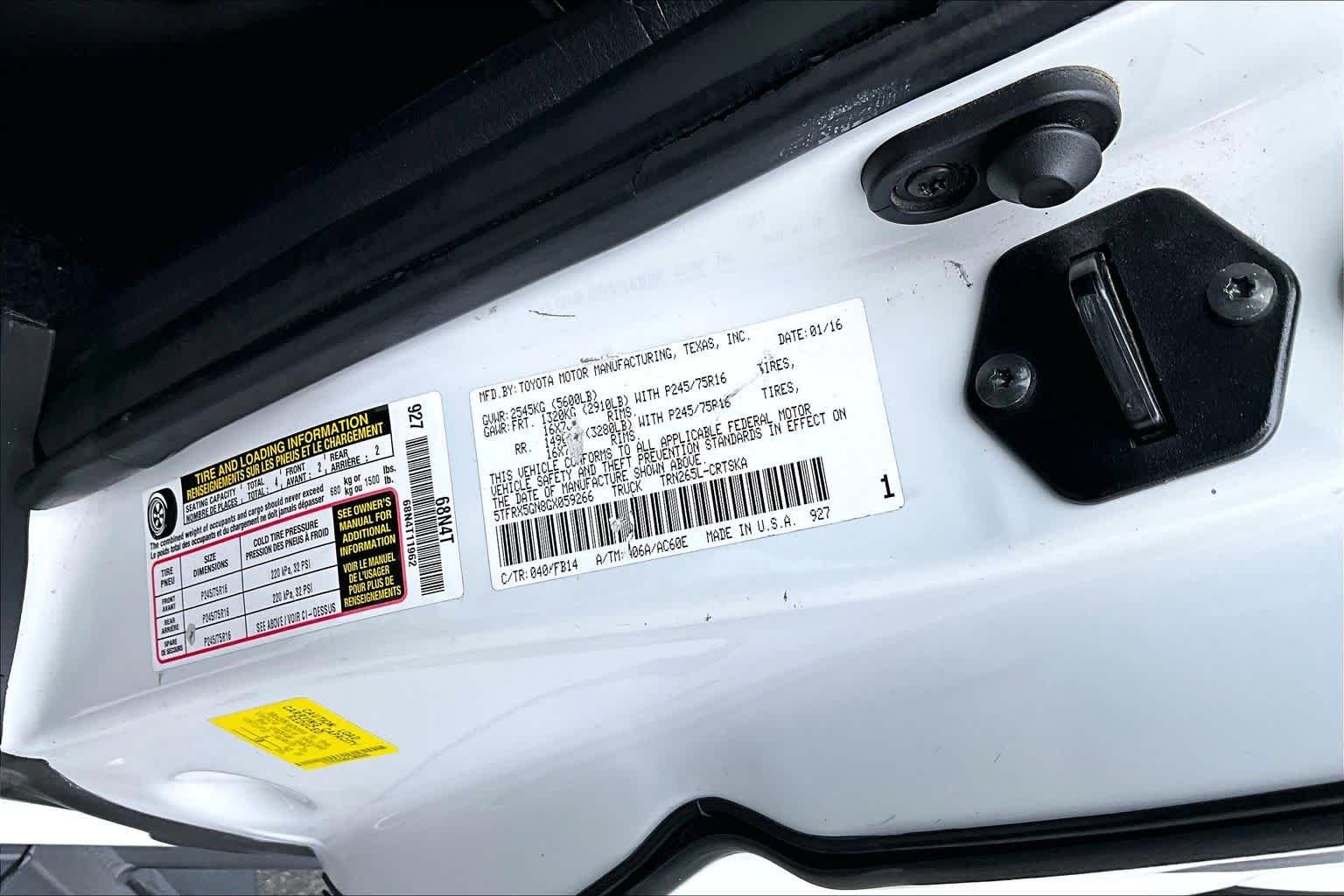 Used 2016 Super White Toyota SR image 36