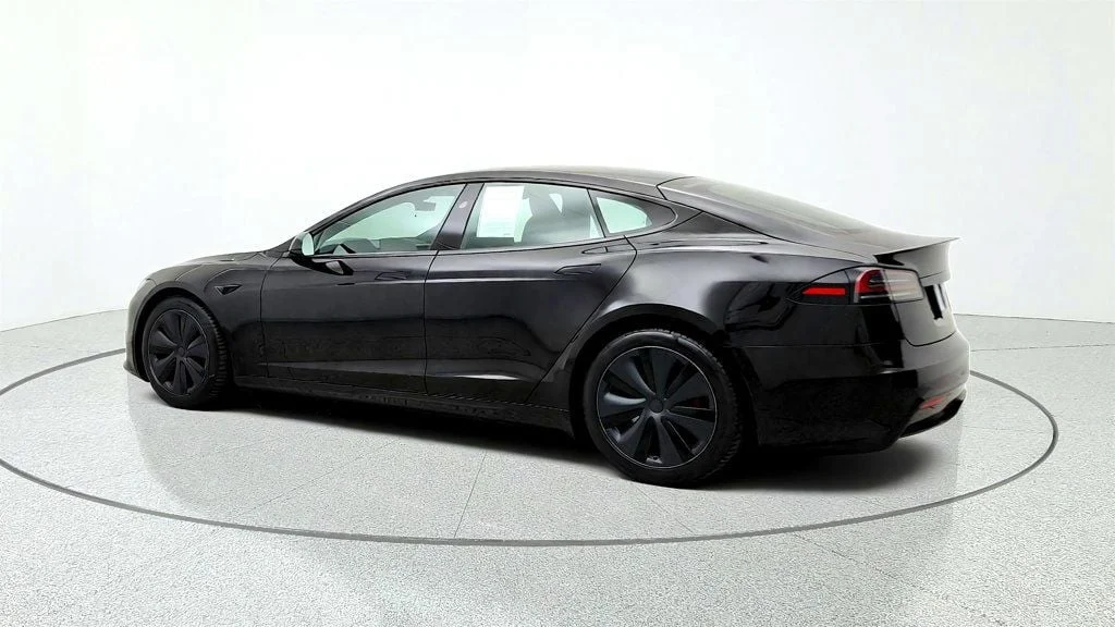 Used 2023 Solid Black Tesla Plaid AWD w/ Yoke Steering Wheel image 7