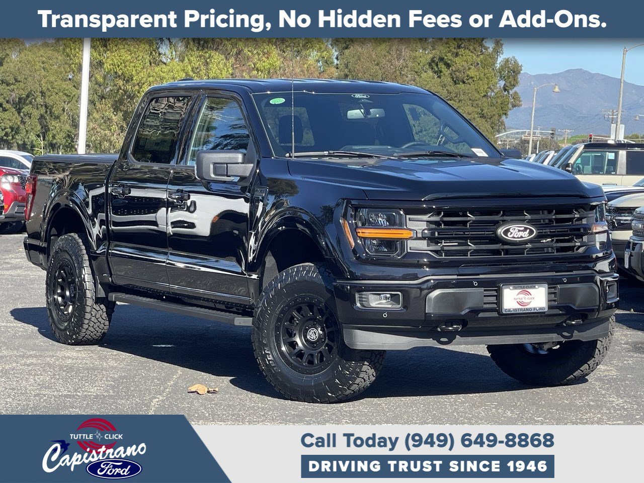 New 2025 Agate Black Metallic Ford XLT image 1