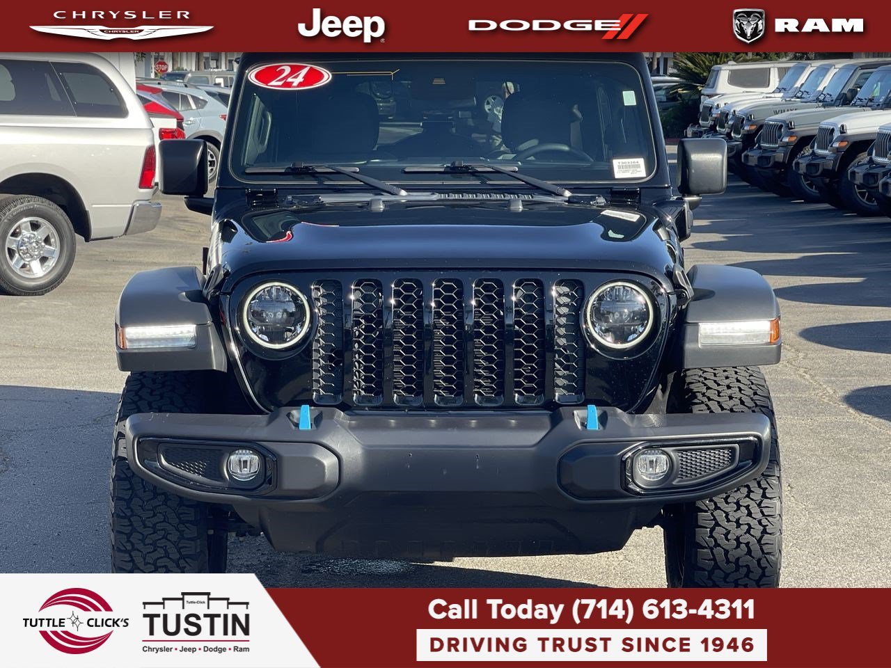 Used 2024 Black Clearcoat Jeep Willys image 2
