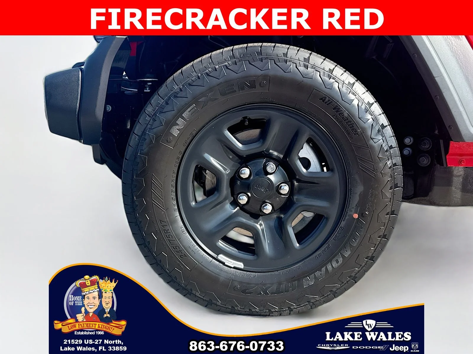 New 2026 Firecracker Red Clear-Coat Exterior Paint Jeep Sport image 27