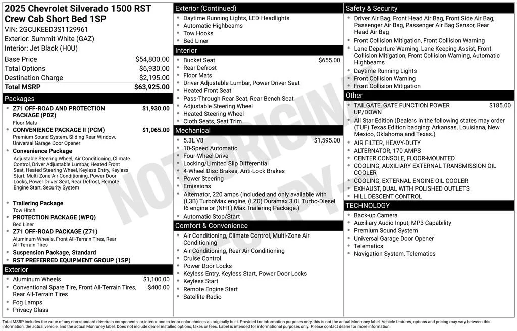 Used 2025 Summit White Chevrolet RST image 8