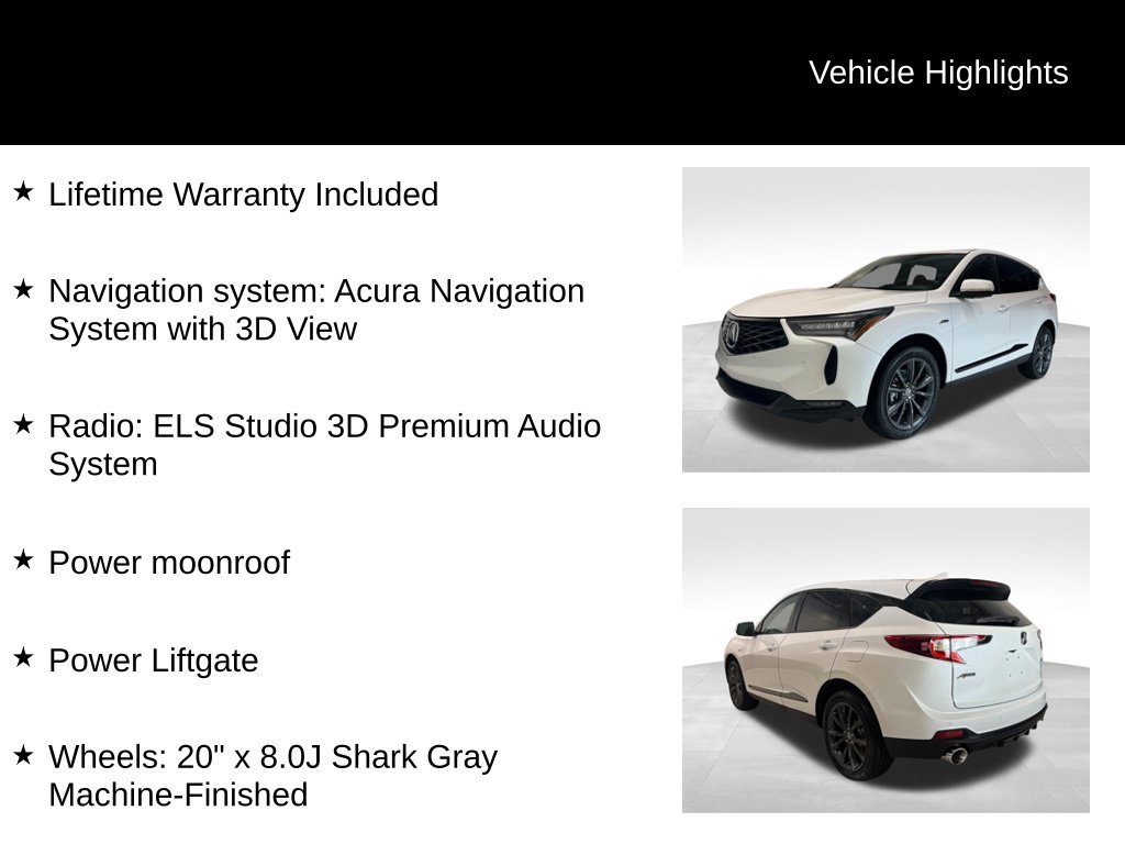 New 2026 Platinum White Pearl Acura w/A-Spec Package image 5