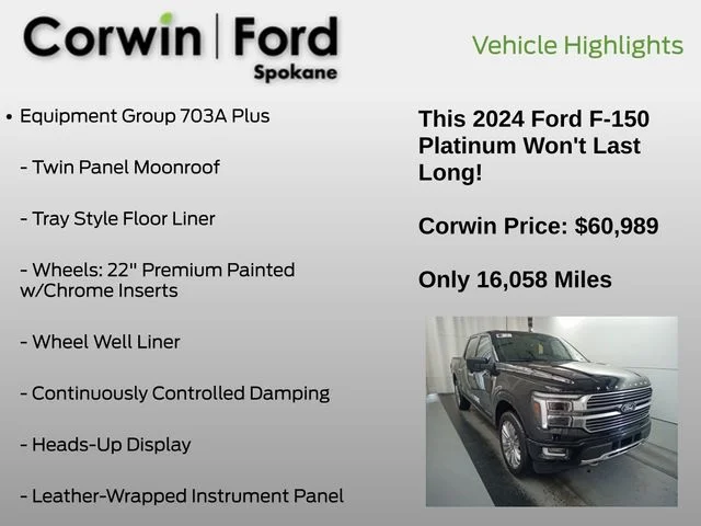 Used 2024 Black Ford Platinum image 4