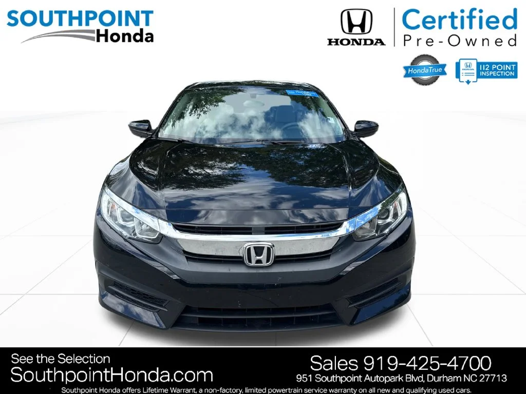 Certified Used 2018 Crystal Black Pearl Honda LX image 2