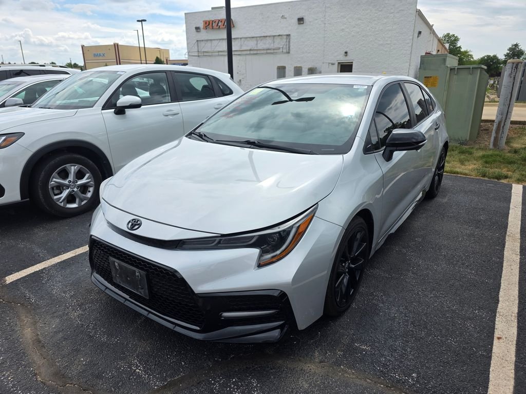Used 2021 Classic Silver Metallic Toyota SE Nightshade image 2