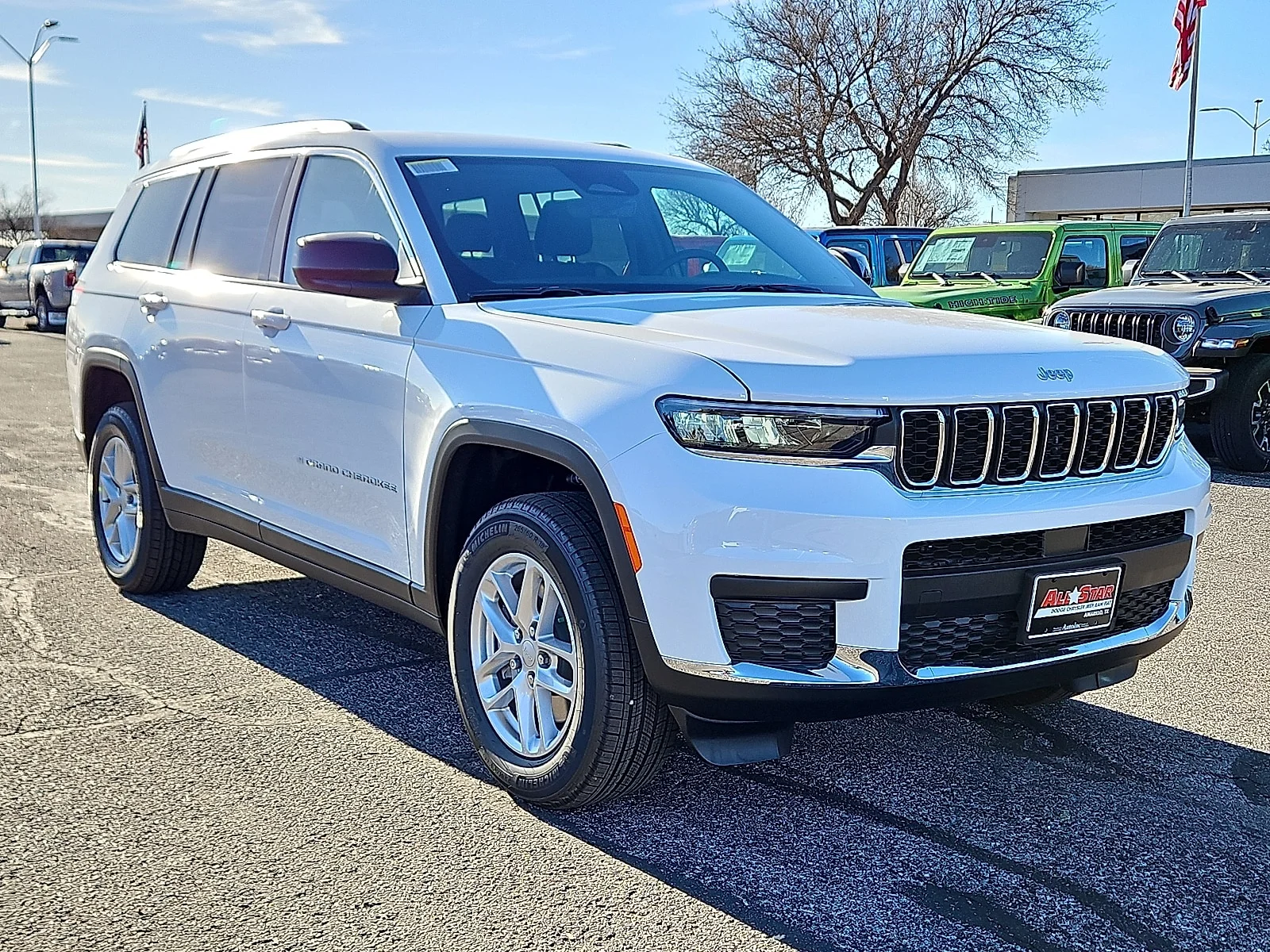 New 2025 Bright White Jeep L LAREDO X 4X4 image 4
