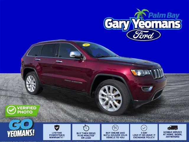 Certified Used 2017 Velvet Red Pearlcoat Jeep Limited image 1