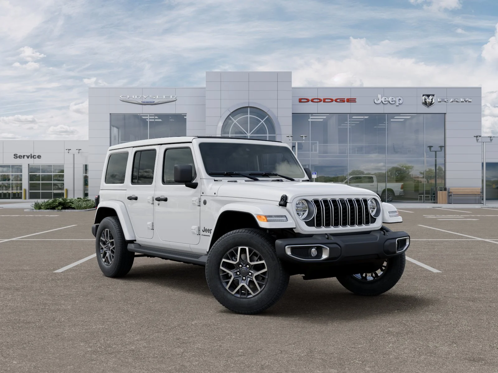 New 2026 Bright White Clear-Coat Exterior Paint Jeep Sahara image 5