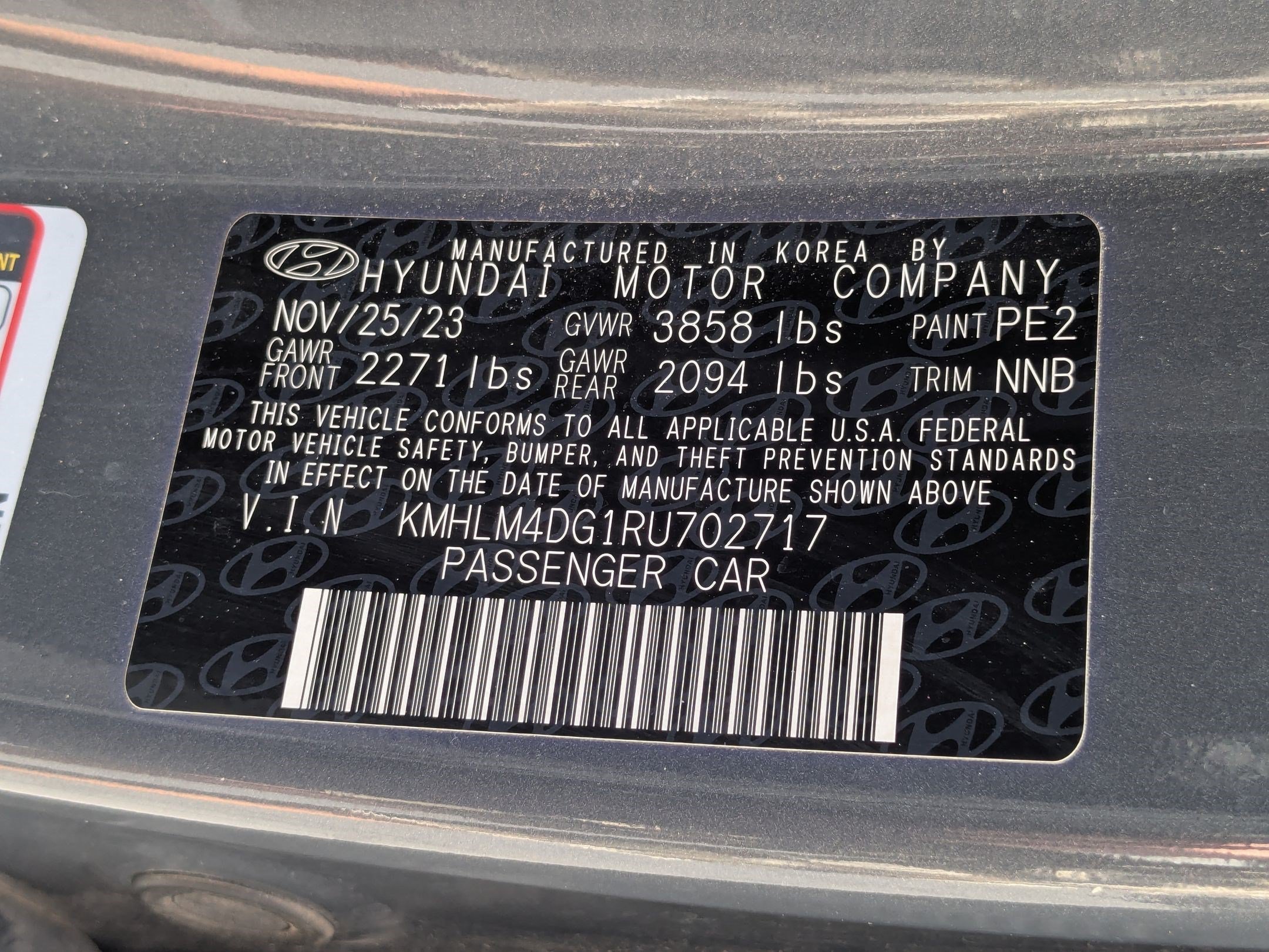 Certified Used 2024 Ecotronic Gray Hyundai SEL image 34