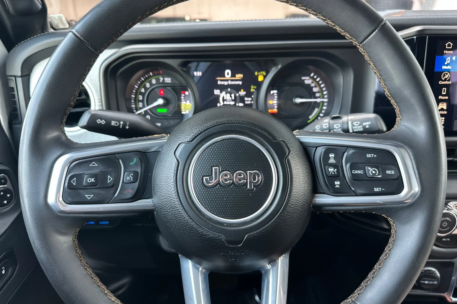 Used 2024 Bright White Clearcoat Jeep Sahara 4xe image 24
