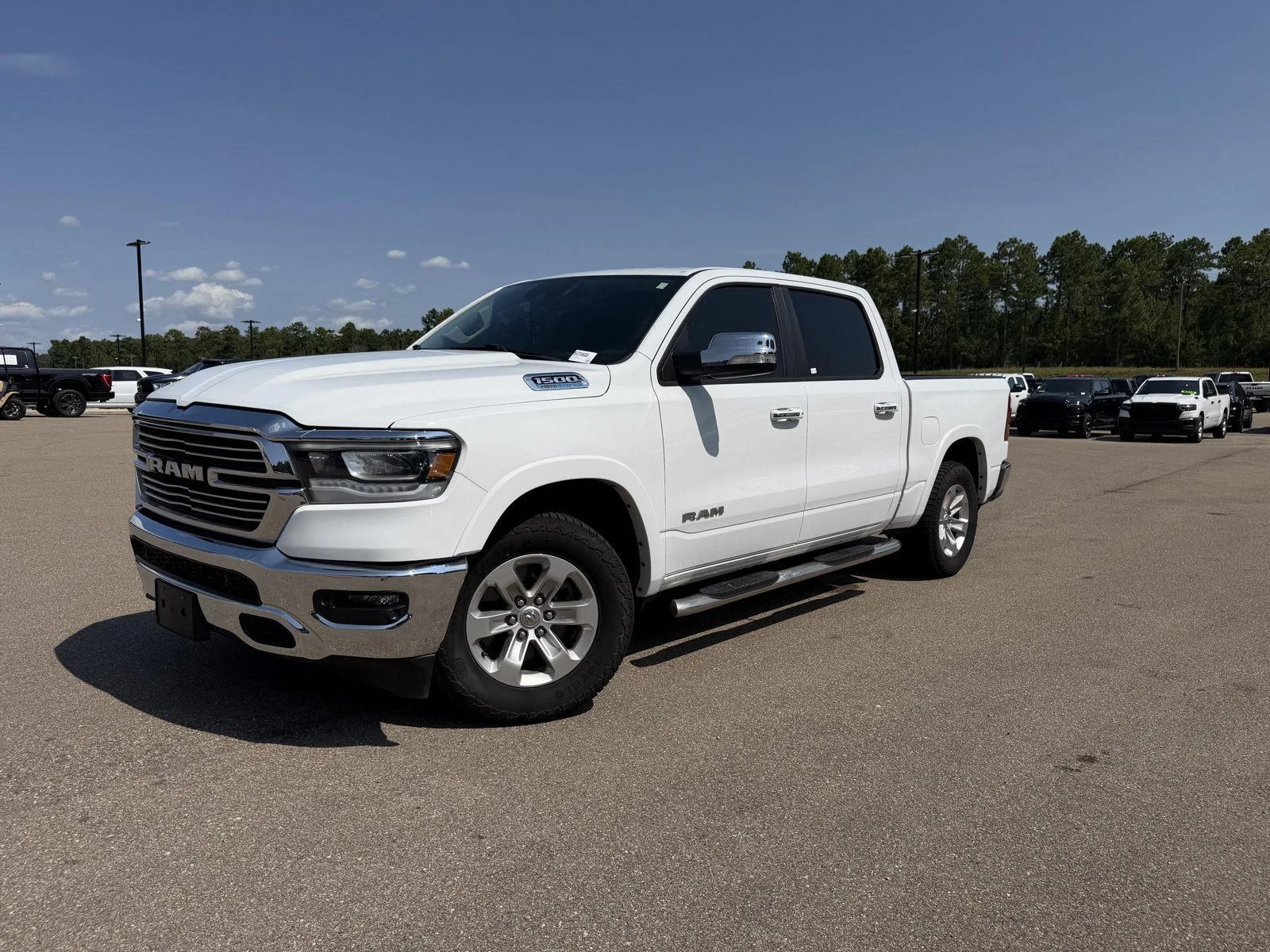 Used 2022 Bright White Clearcoat Ram Laramie image 1