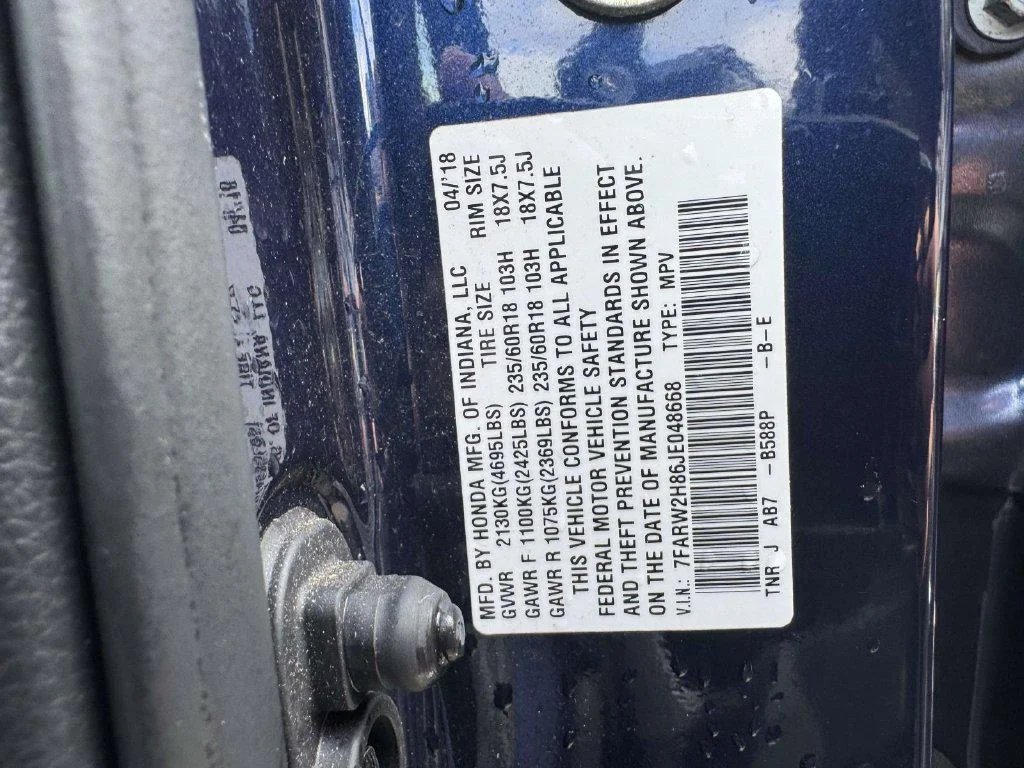 Used 2018 Obsidian Blue Pearl Honda EX-L image 40
