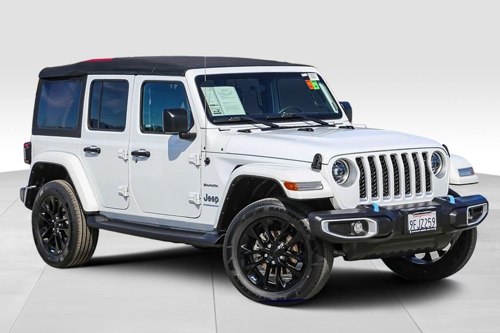 Used 2023 Jeep Wrangler 4xe Sahara 4XE with VIN 1C4JJXP64PW596984 for sale in Claremont, CA