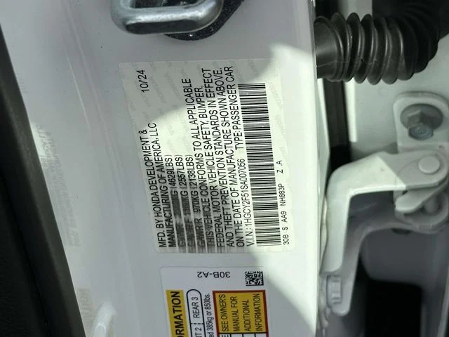 Certified Used 2025 Platinum White Pearl Honda HYBRID SPORT image 19