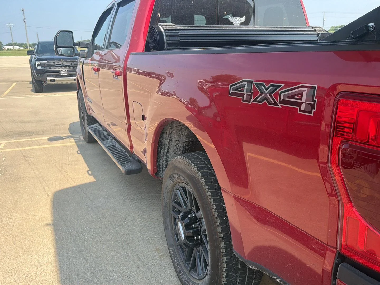 Used 2021 Rapid Red Metallic Tinted Clearcoat Ford Lariat image 3