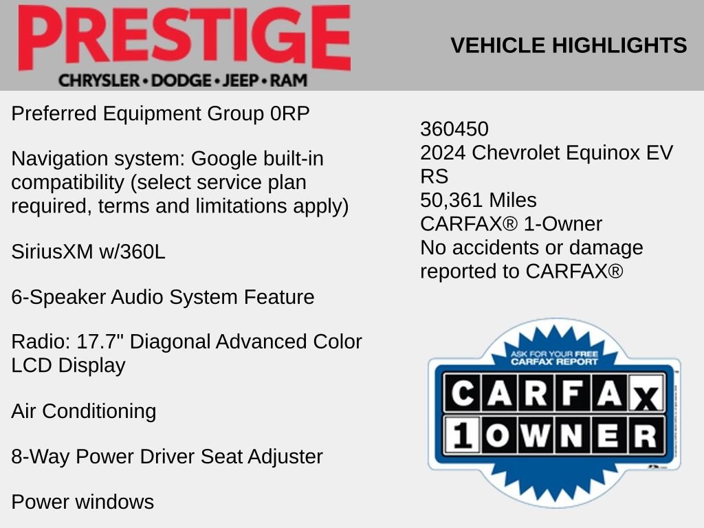 Used 2024 Chevrolet Equinox EV Launch Edition with VIN 3GN7DNRP4RS211215 for sale in Las Vegas, NV